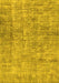 Machine Washable Abstract Yellow Modern Rug, wshabs2094yw