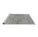 Sideview of Machine Washable Abstract Gray Modern Rug, wshabs2094gry