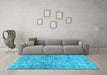 Machine Washable Abstract Light Blue Modern Rug in a Living Room, wshabs2094lblu