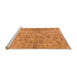 Sideview of Machine Washable Abstract Orange Modern Area Rugs, wshabs2094org