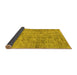 Sideview of Abstract Yellow Modern Rug, abs2094yw