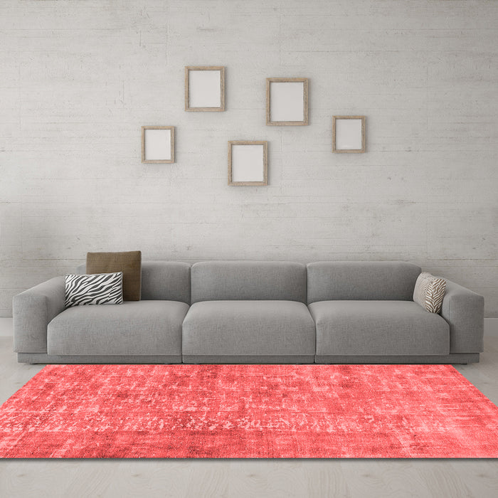 Modern Red Washable Rugs
