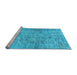 Sideview of Machine Washable Abstract Light Blue Modern Rug, wshabs2094lblu