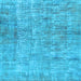 Square Machine Washable Abstract Light Blue Modern Rug, wshabs2094lblu