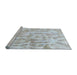 Sideview of Machine Washable Abstract Cloud Gray Rug, wshabs2095