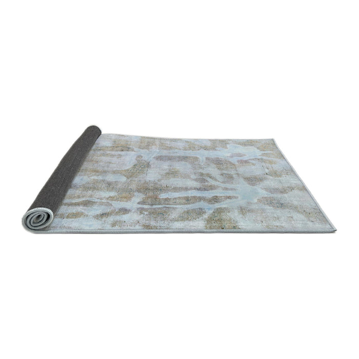 Sideview of Abstract Cloud Gray Modern Rug, abs2095