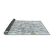 Sideview of Abstract Cloud Gray Modern Rug, abs2095