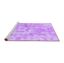Sideview of Machine Washable Abstract Purple Modern Area Rugs, wshabs2095pur