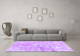 Machine Washable Abstract Purple Modern Area Rugs in a Living Room, wshabs2095pur