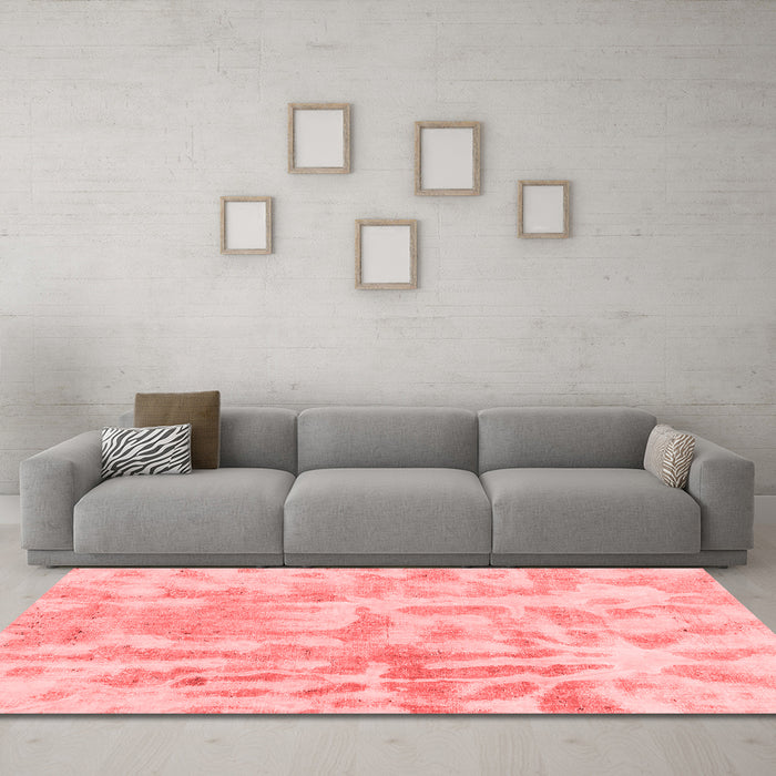 Modern Red Washable Rugs