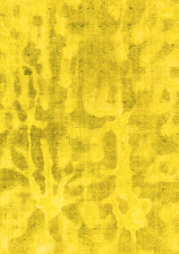 Abstract Yellow Modern Rug, abs2095yw