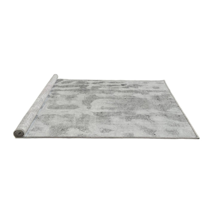 Sideview of Machine Washable Abstract Gray Modern Rug, wshabs2095gry