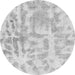 Round Abstract Gray Modern Rug, abs2095gry