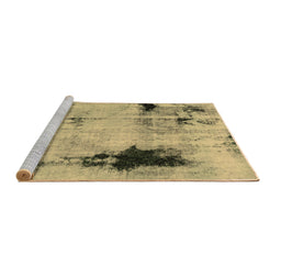 Sideview of Machine Washable Persian Brown Bohemian Rug, wshabs2096brn