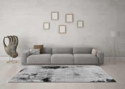 Machine Washable Persian Gray Bohemian Rug in a Living Room,, wshabs2096gry