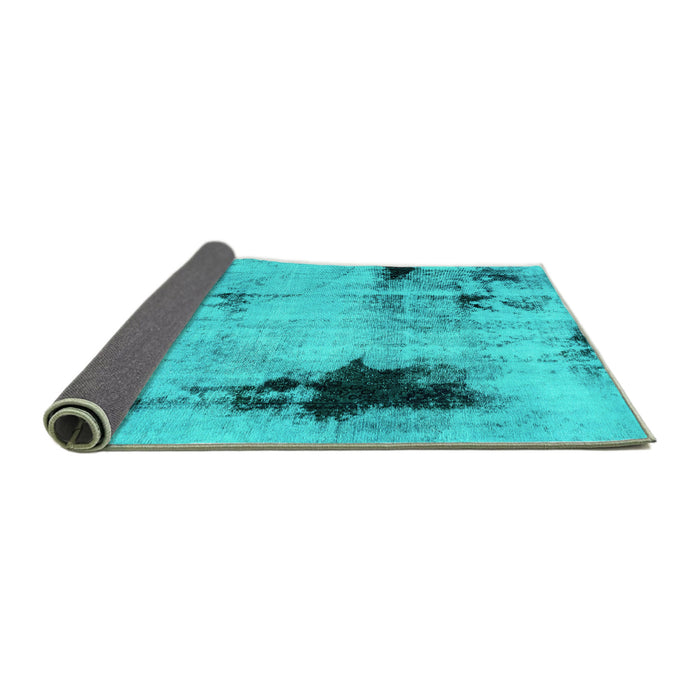 Sideview of Persian Turquoise Bohemian Rug, abs2096turq