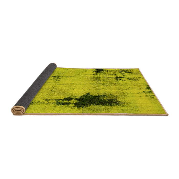 Sideview of Persian Yellow Bohemian Rug, abs2096yw