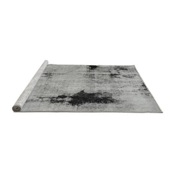 Sideview of Machine Washable Persian Gray Bohemian Rug, wshabs2096gry