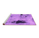 Sideview of Machine Washable Persian Pink Bohemian Rug, wshabs2096pnk