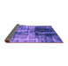 Sideview of Abstract Purple Modern Rug, abs2097pur