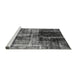 Sideview of Machine Washable Abstract Gray Modern Rug, wshabs2097gry