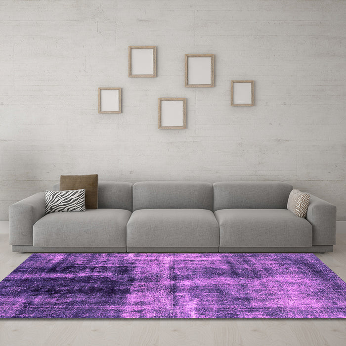 Machine Washable Abstract Pink Modern Rug in a Living Room, wshabs2097pnk