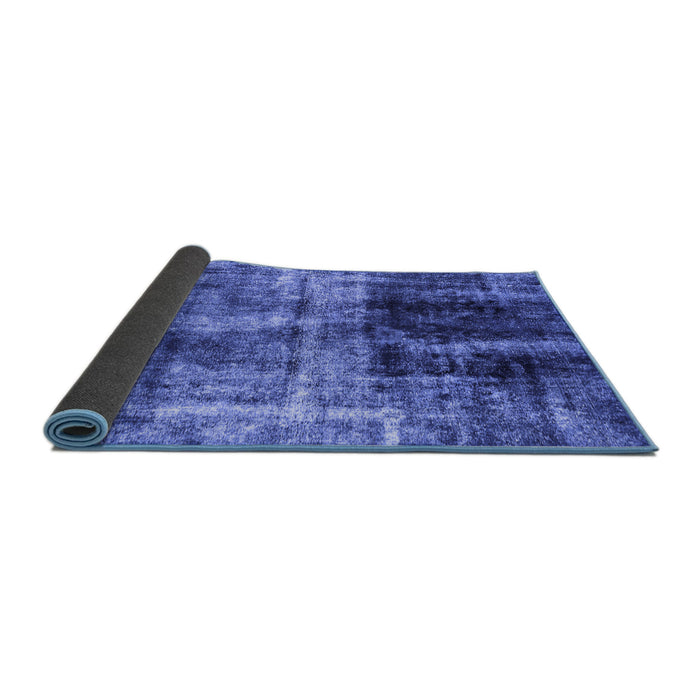 Sideview of Abstract Blue Modern Rug, abs2097blu