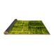 Sideview of Abstract Yellow Modern Rug, abs2097yw