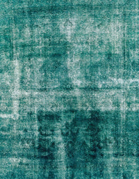 Machine Washable Abstract Teal Green Rug, wshabs2097