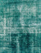 Machine Washable Abstract Teal Green Rug, wshabs2097