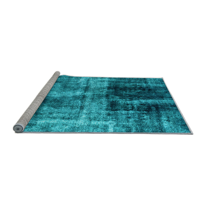 Sideview of Machine Washable Abstract Light Blue Modern Rug, wshabs2097lblu