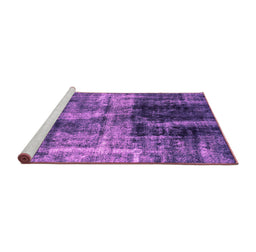 Sideview of Machine Washable Abstract Pink Modern Rug, wshabs2097pnk