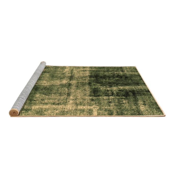 Sideview of Machine Washable Abstract Brown Modern Rug, wshabs2097brn
