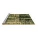 Sideview of Machine Washable Abstract Brown Modern Rug, wshabs2097brn