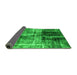 Sideview of Abstract Green Modern Rug, abs2097grn