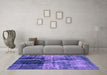 Machine Washable Abstract Purple Modern Area Rugs in a Living Room, wshabs2097pur