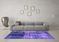 Machine Washable Abstract Purple Modern Rug, wshabs2097pur