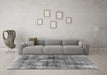 Machine Washable Abstract Gray Modern Rug in a Living Room,, wshabs2098gry