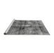 Sideview of Machine Washable Abstract Gray Modern Rug, wshabs2098gry