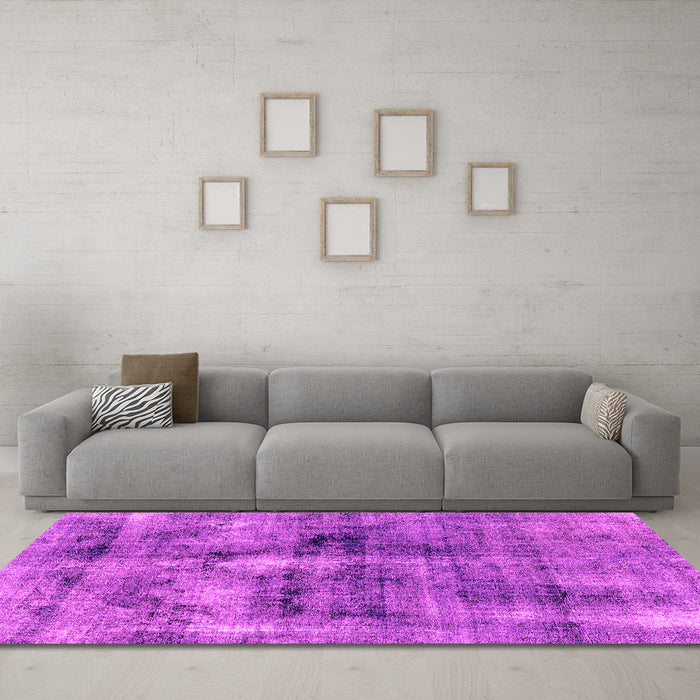 Machine Washable Abstract Pink Modern Rug in a Living Room, wshabs2098pnk