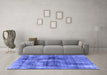 Machine Washable Abstract Blue Modern Rug in a Living Room, wshabs2098blu