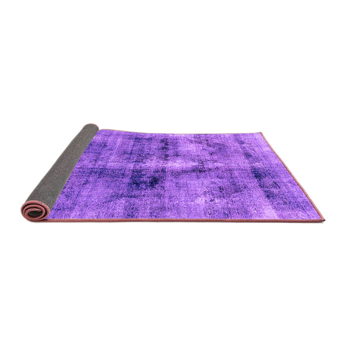 Sideview of Abstract Purple Modern Rug, abs2098pur