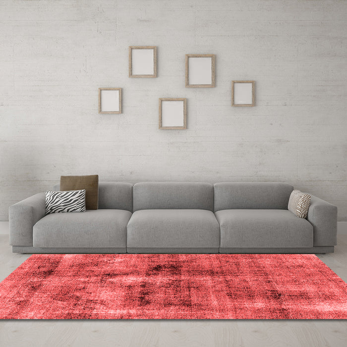 Modern Red Washable Rugs