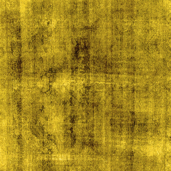 Square Machine Washable Abstract Yellow Modern Rug, wshabs2098yw