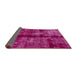 Sideview of Abstract Raspberry Red Oriental Rug, abs2099