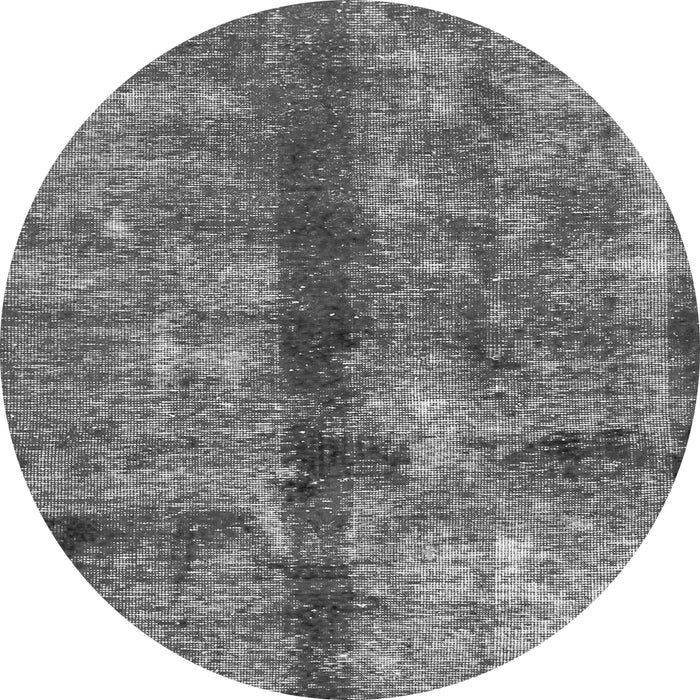 Round Oriental Gray Traditional Rug, abs2099gry