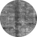 Round Oriental Gray Traditional Rug, abs2099gry