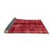 Sideview of Oriental Orange Traditional Rug, abs2099org