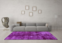 Machine Washable Oriental Purple Traditional Rug, wshabs2099pur