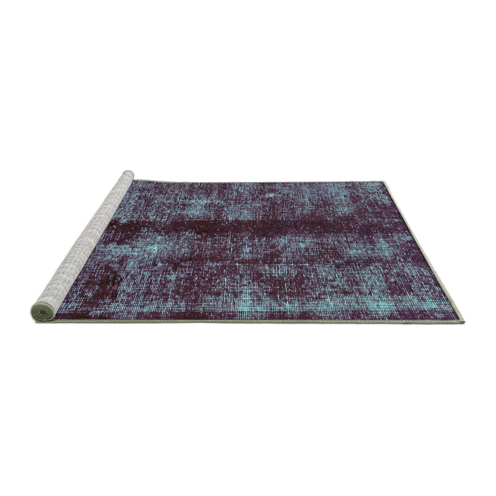 Sideview of Machine Washable Oriental Turquoise Traditional Area Rugs, wshabs2099turq
